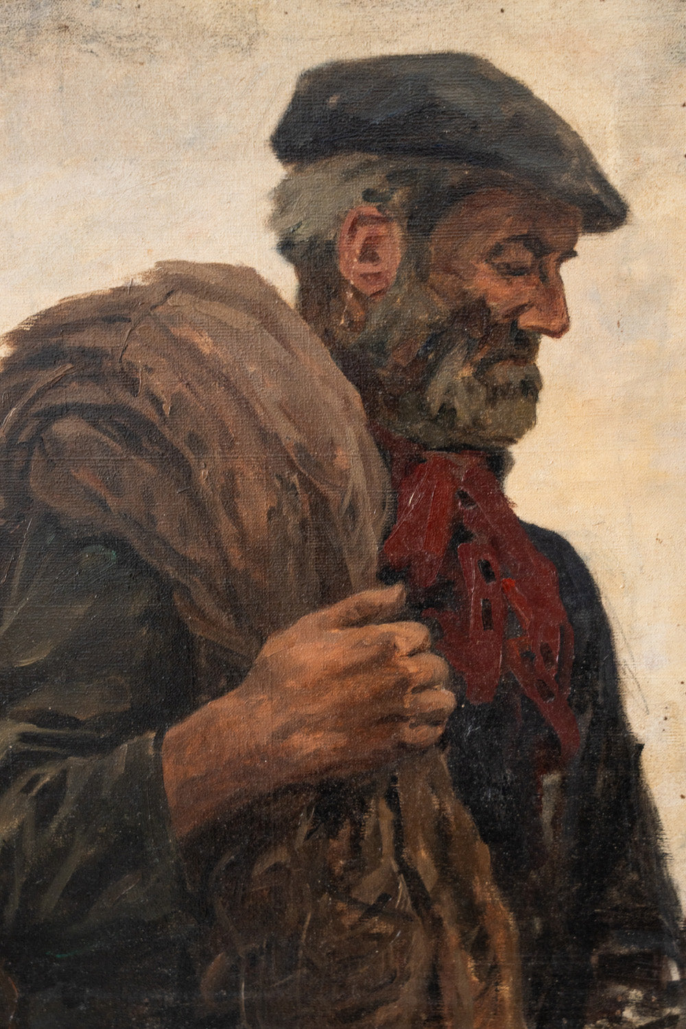 Oil on canvas "Fisherman"