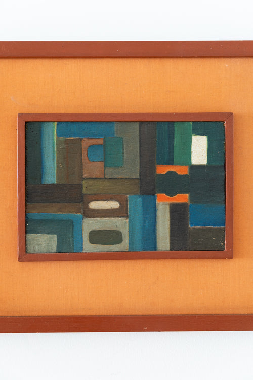 Abstract oil on panel