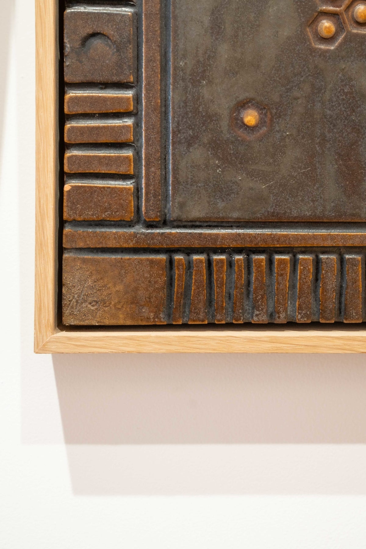 Dyptique de panneaux en céramique émaillée
