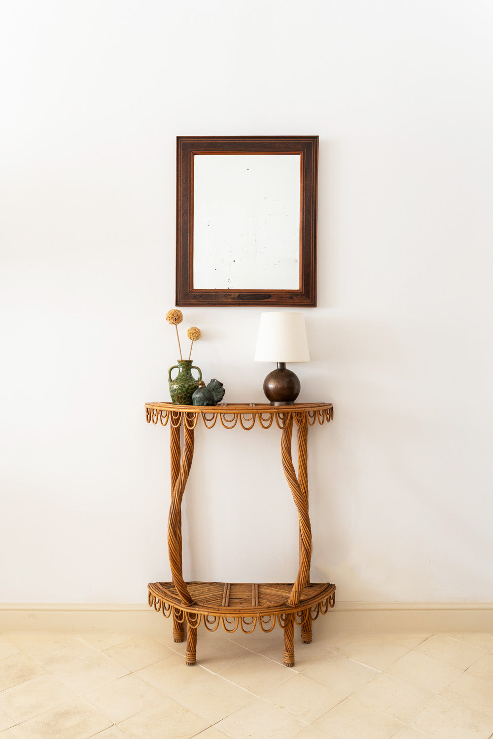 Console murale en bambou