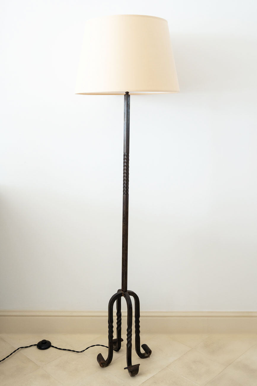 Wrought iron floor lamp