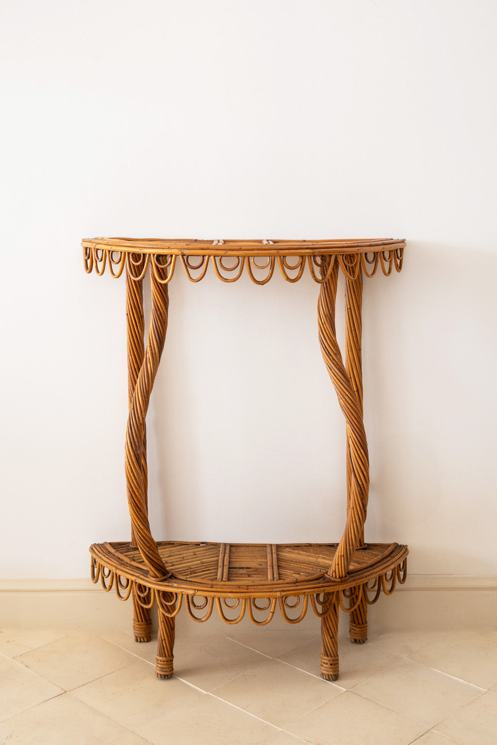 Console murale en bambou