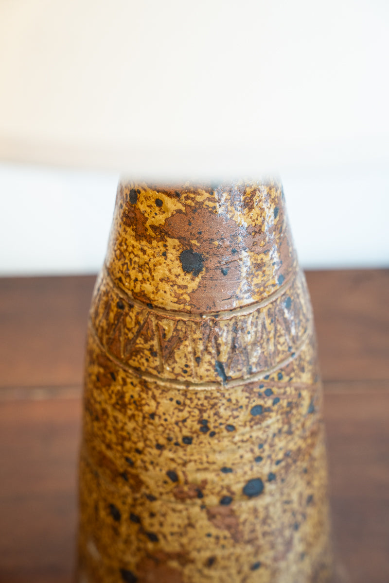 Pyrite stoneware tall lamp