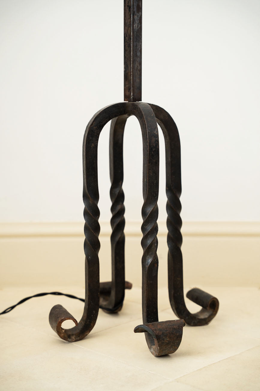 Wrought iron floor lamp