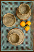 Grand plateau bleu turquoise