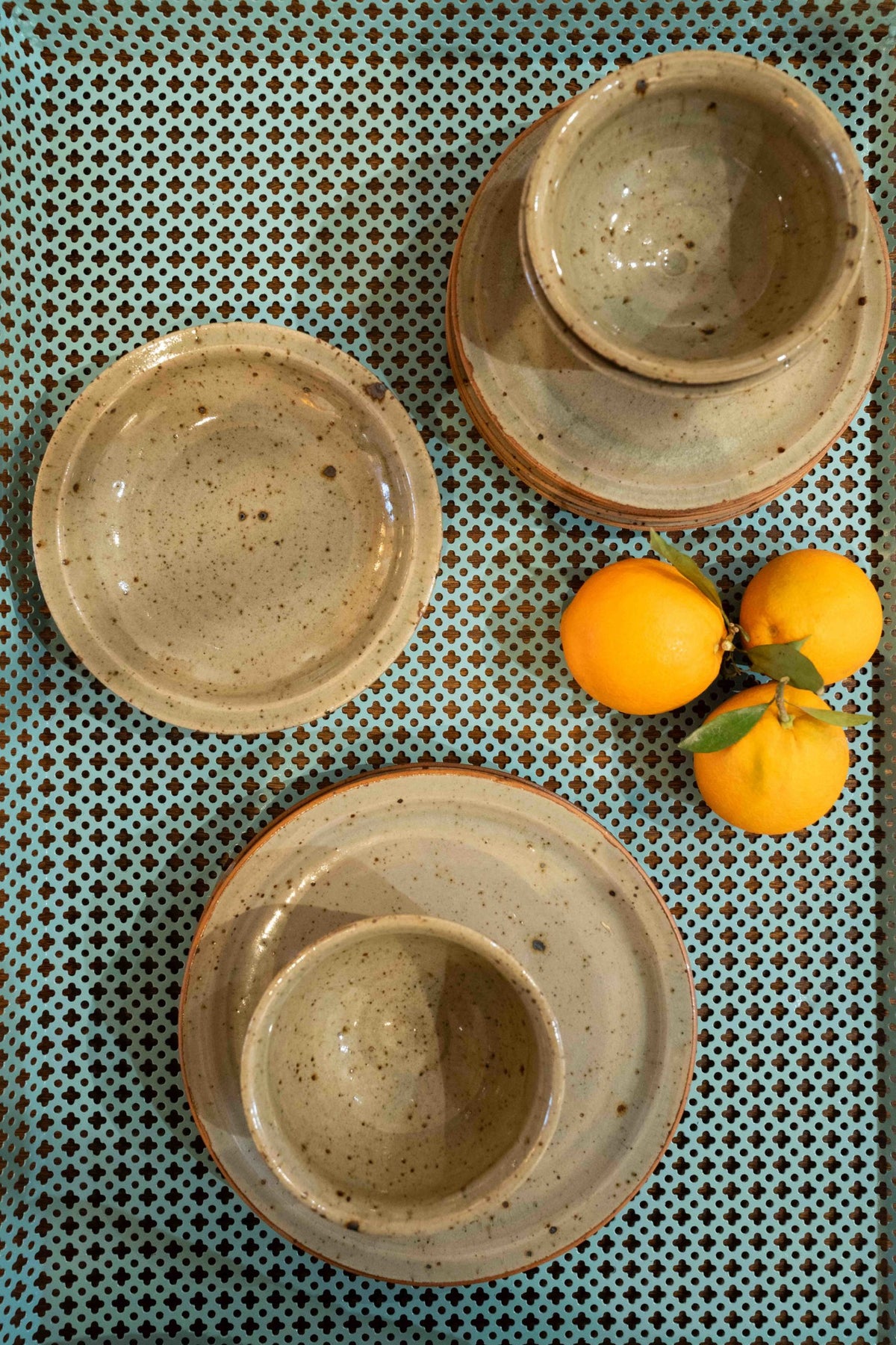 Large turquoise blue tray