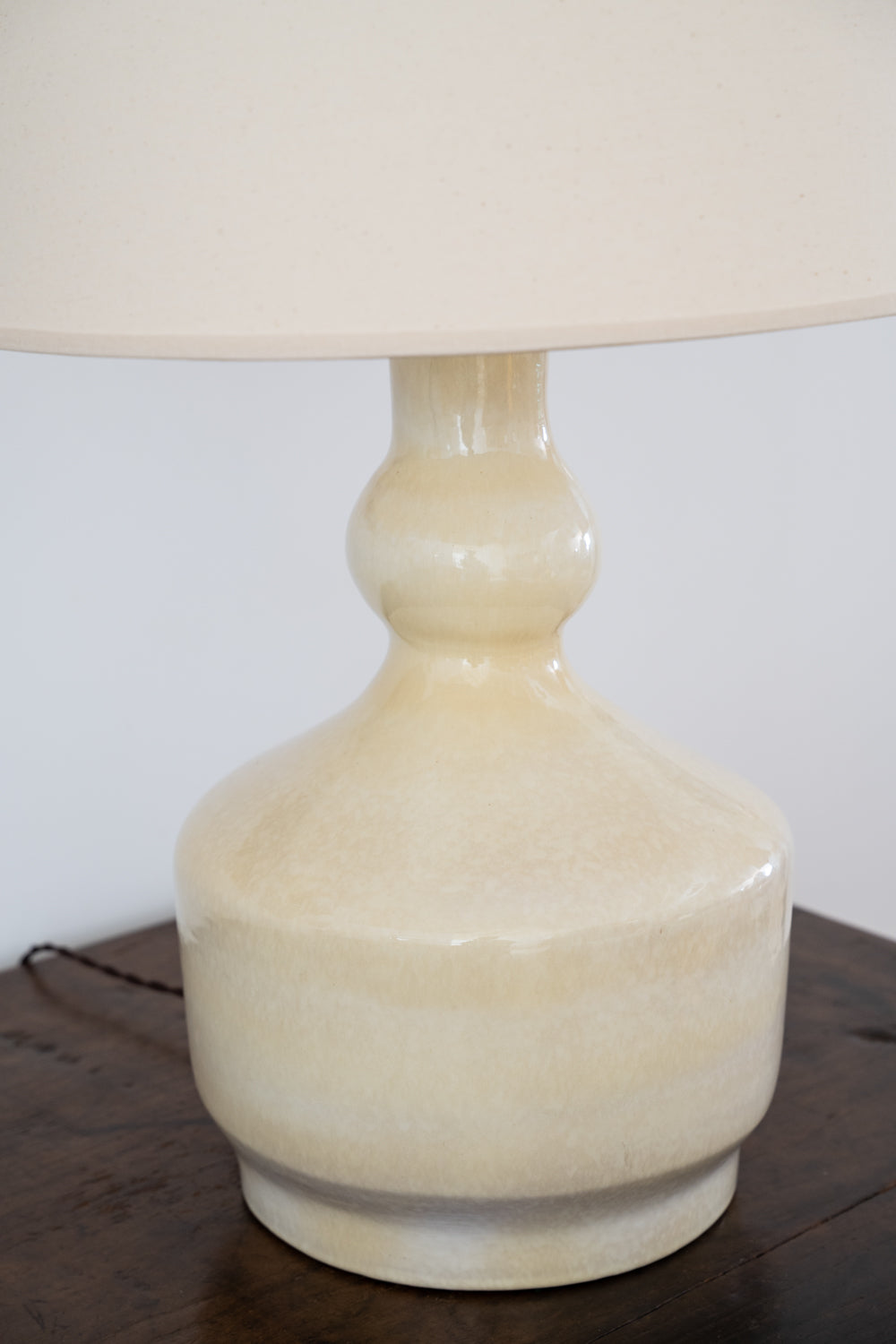 Tall white ceramic table lamp