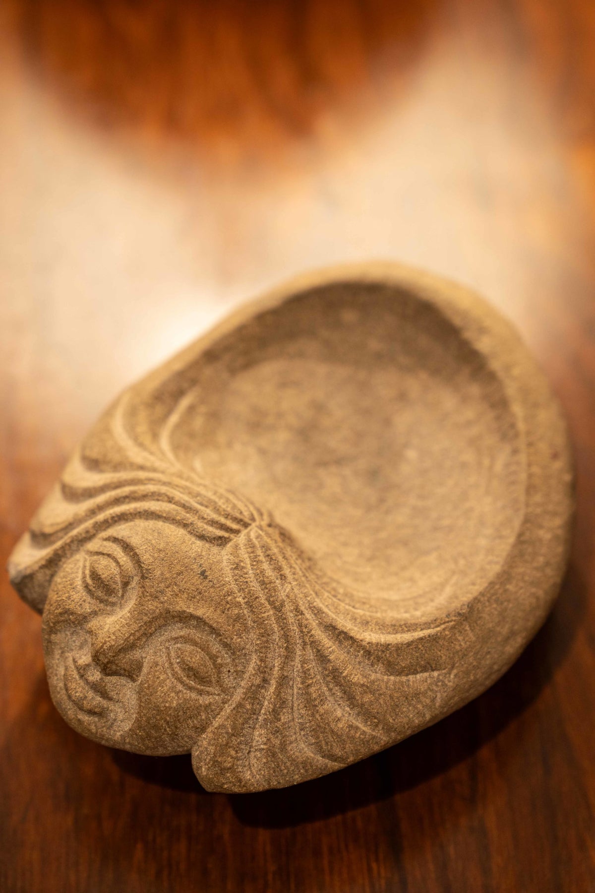 Carved stone bowl