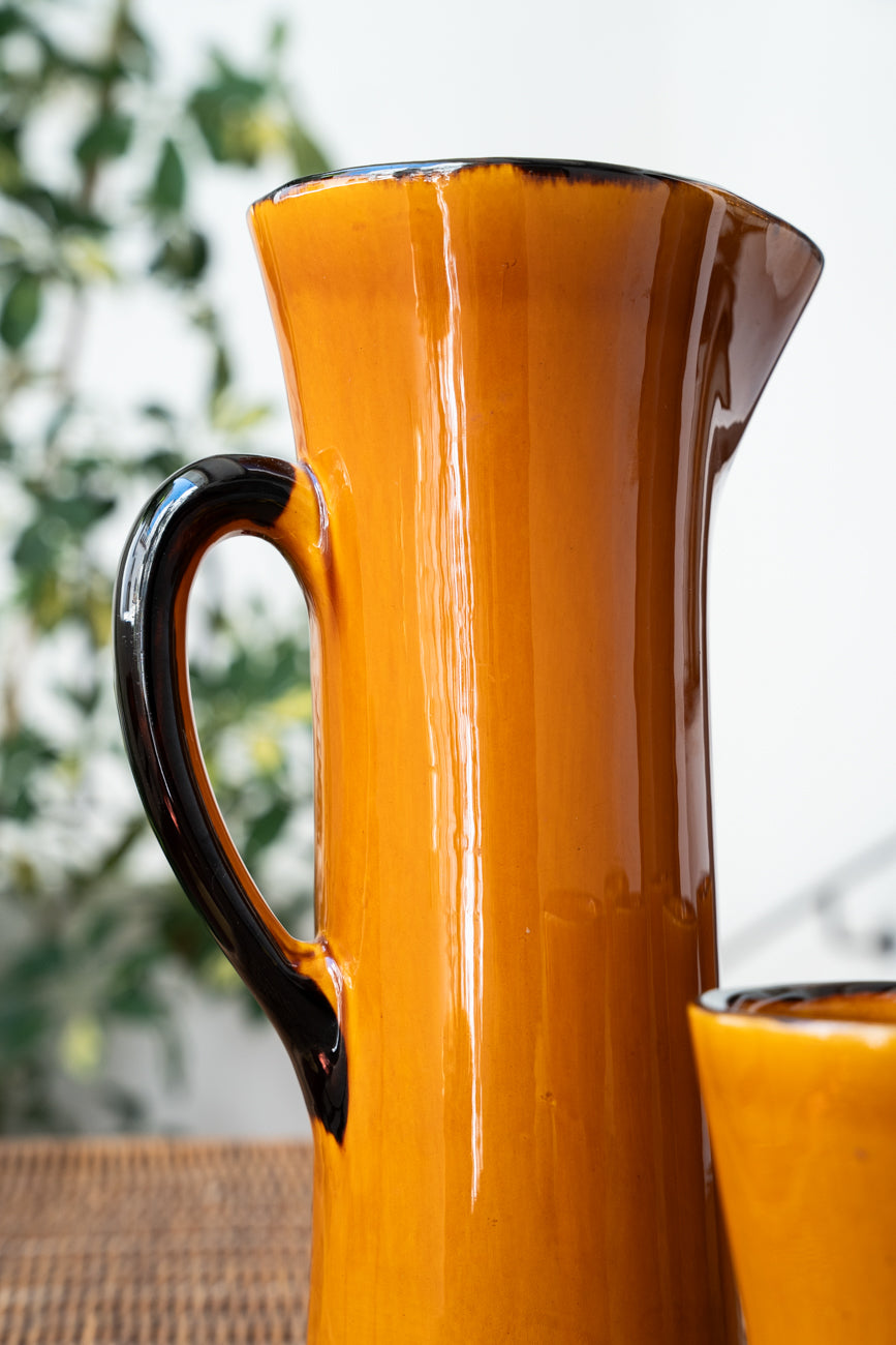 Glazed ceramic orangeade set