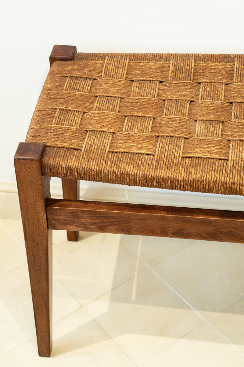 Banc en hêtre et corde