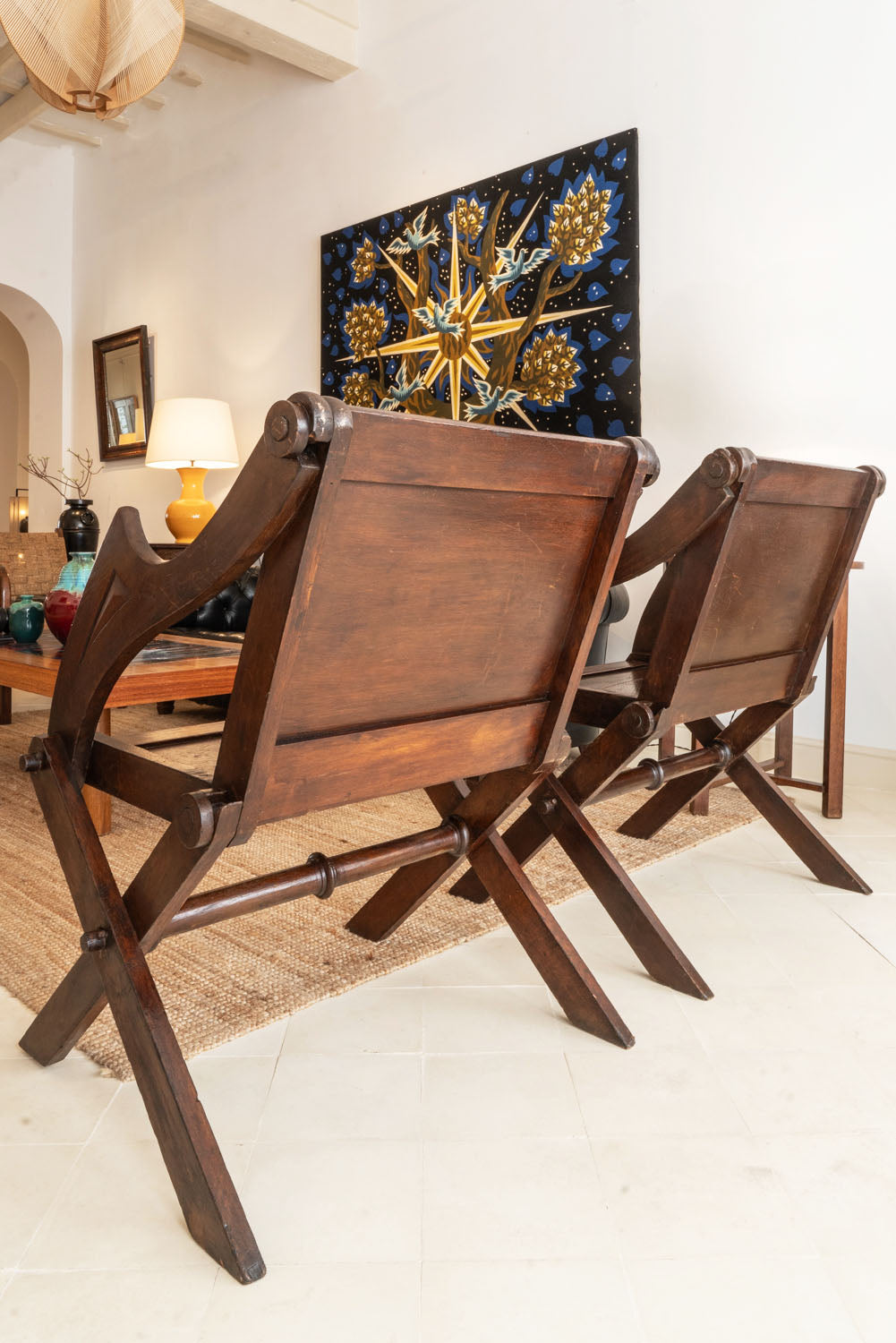 Pareja de sillones de roble