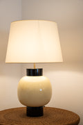 Lacquered wooden lamp