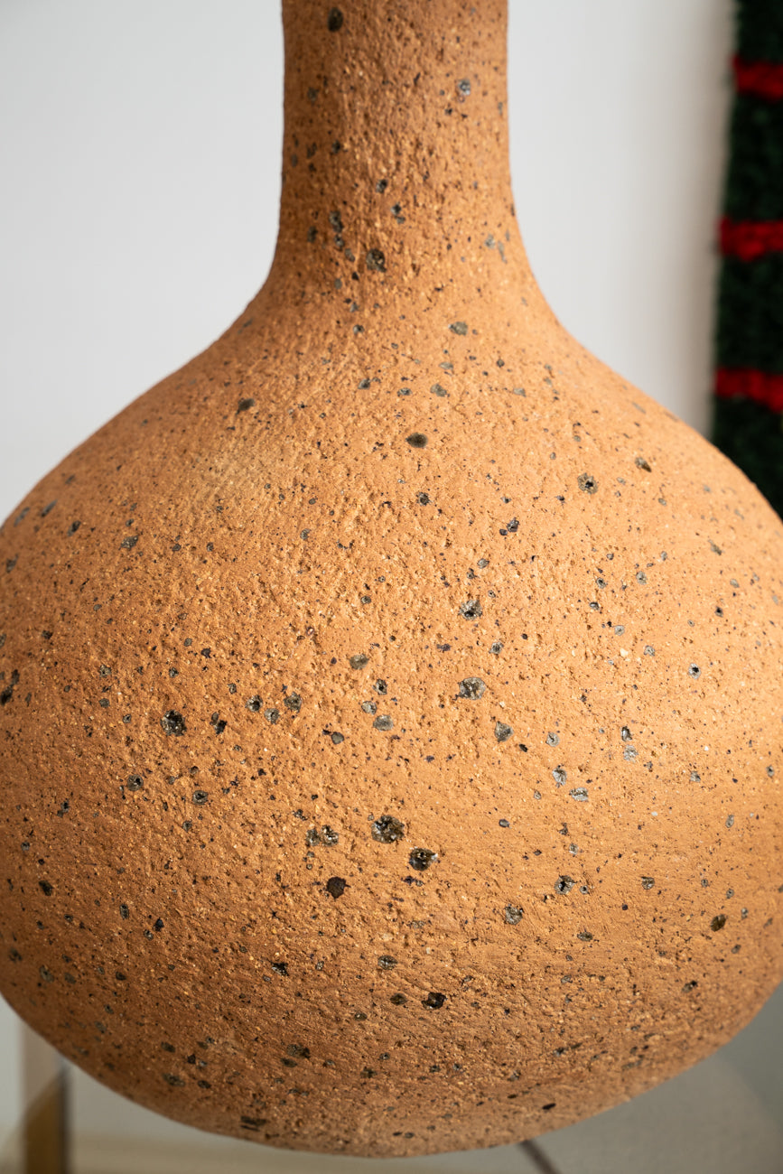 Tall terracotta lamp