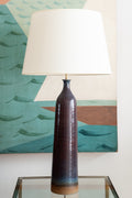 Grande lampe tubulaire en céramique émaillée
