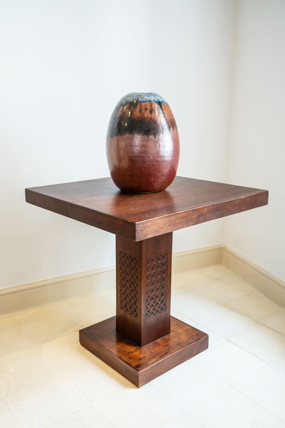 Art Deco side table with square top