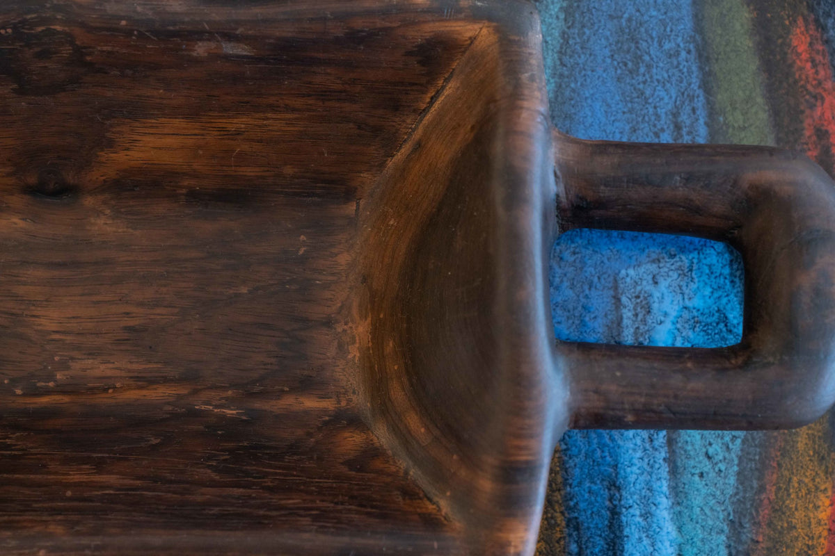 Large ebonised rosewood bowl