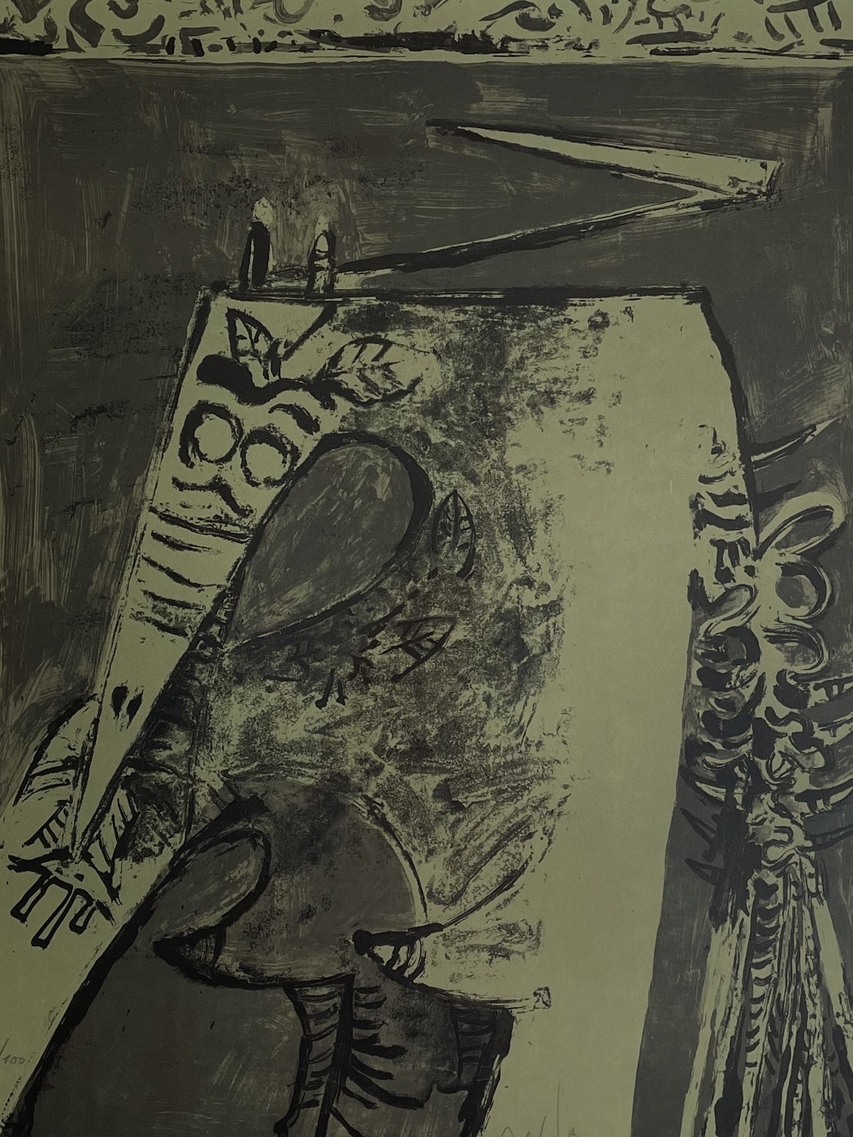 Grande lithographie de Wilfredo Lam