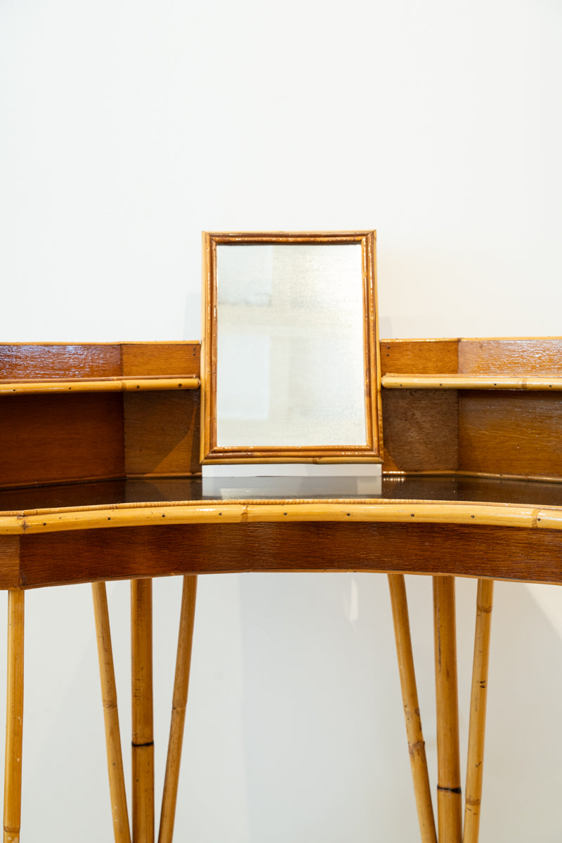 Bamboo and Formica dressing table