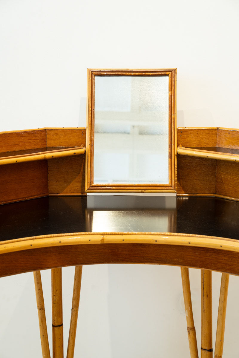 Bamboo and Formica dressing table