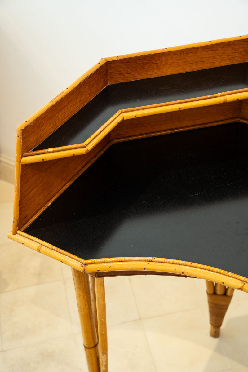 Bamboo and Formica dressing table