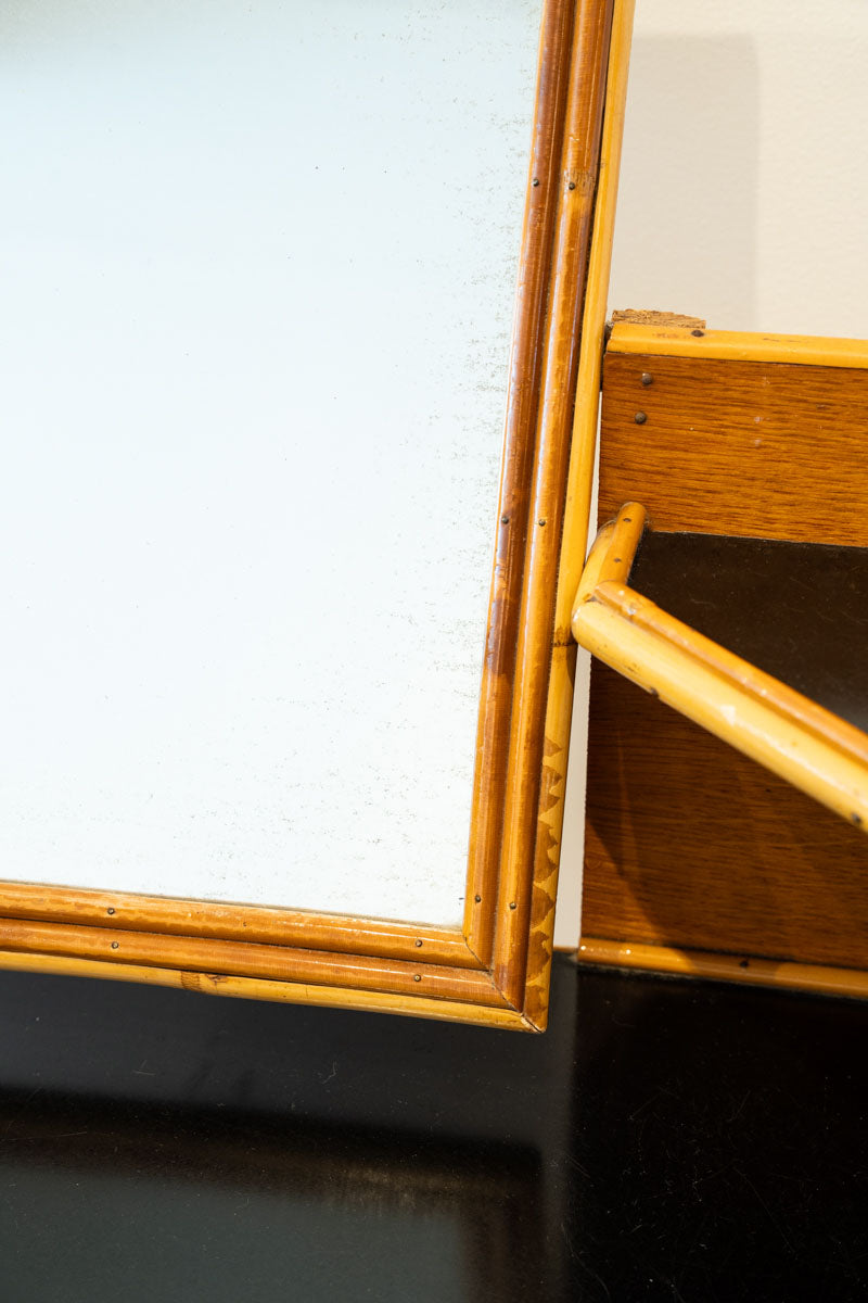 Bamboo and Formica dressing table