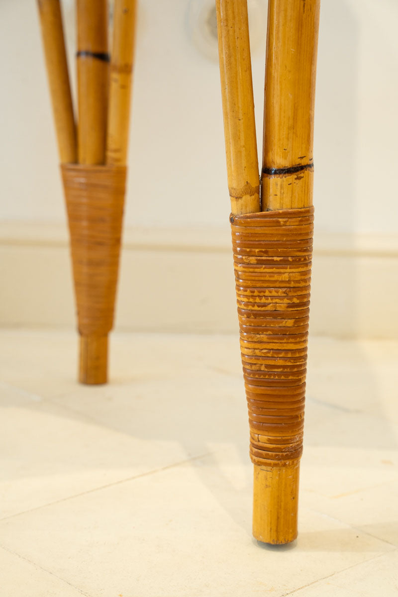Bamboo and Formica dressing table