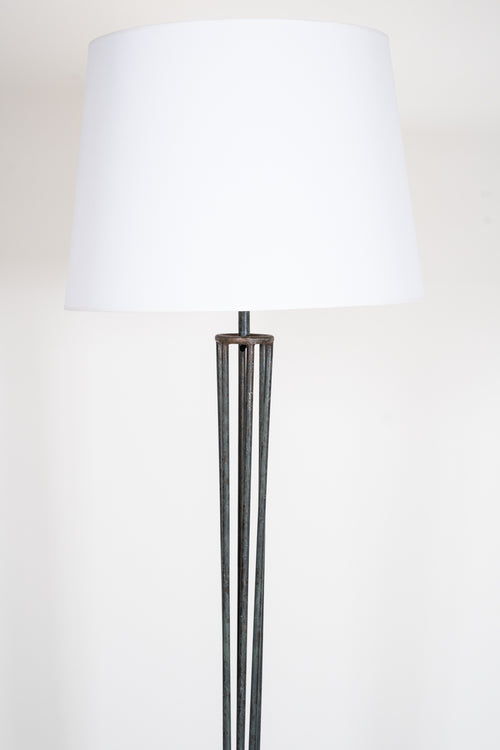 Art Deco wrought iron floor lamp