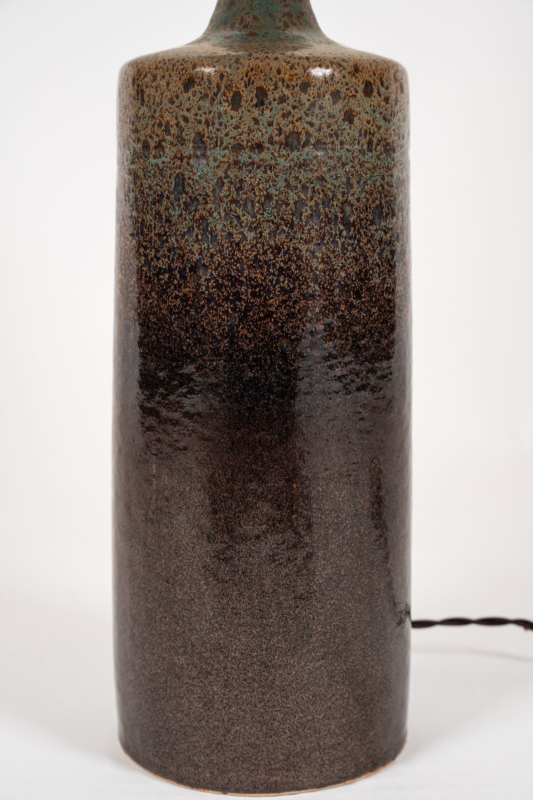 Tall table lamp in glazed ceramic