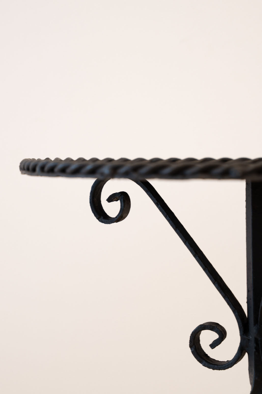 Black wrought iron Martini table