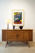 Mueble bufé de bambú y ratán