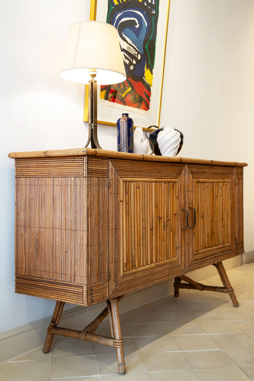 Bamboo and rattan sideboard