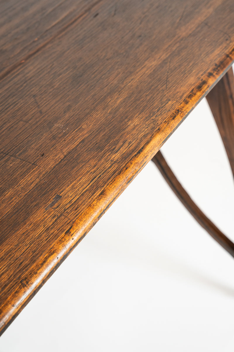 Small Art Nouveau oak console table