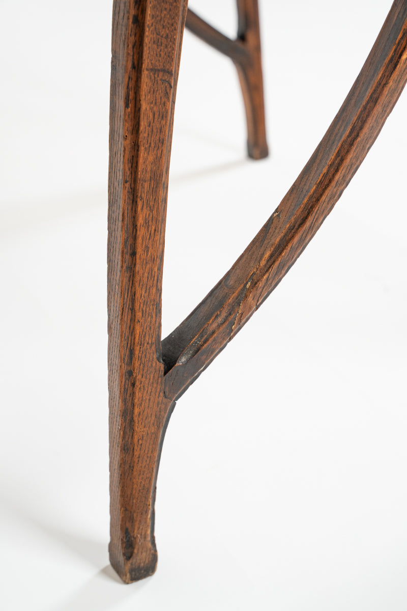 Small Art Nouveau oak console table