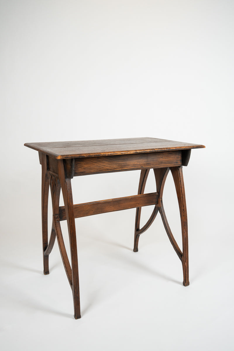 Small Art Nouveau oak console table