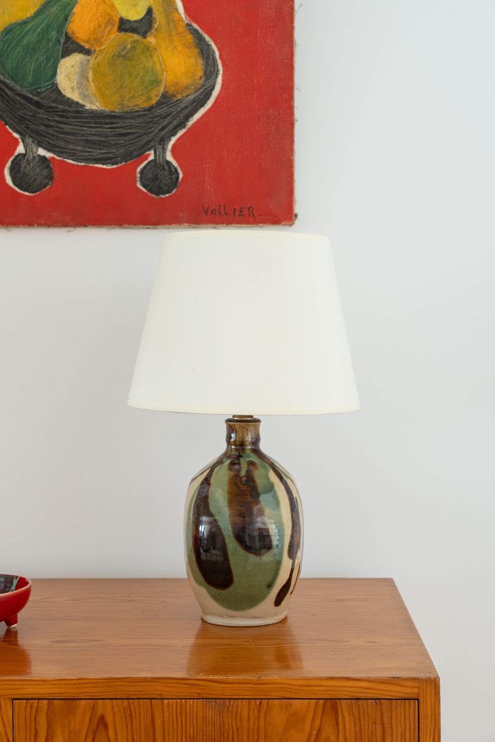 Small glazed ceramic table lamp