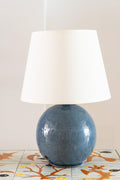 Blue glazed ceramic table lamp