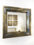 Miroir en étain et laiton