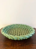 Large turquoise blue ceramic bowl
