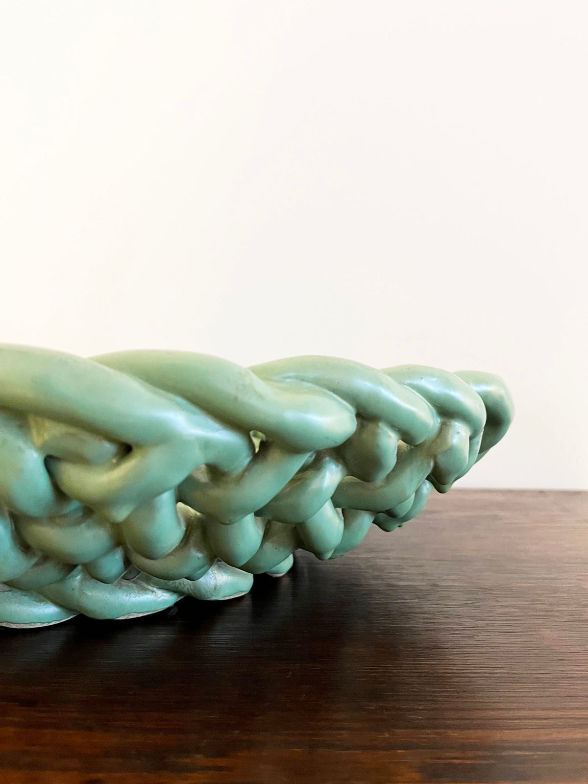 Large turquoise blue ceramic bowl