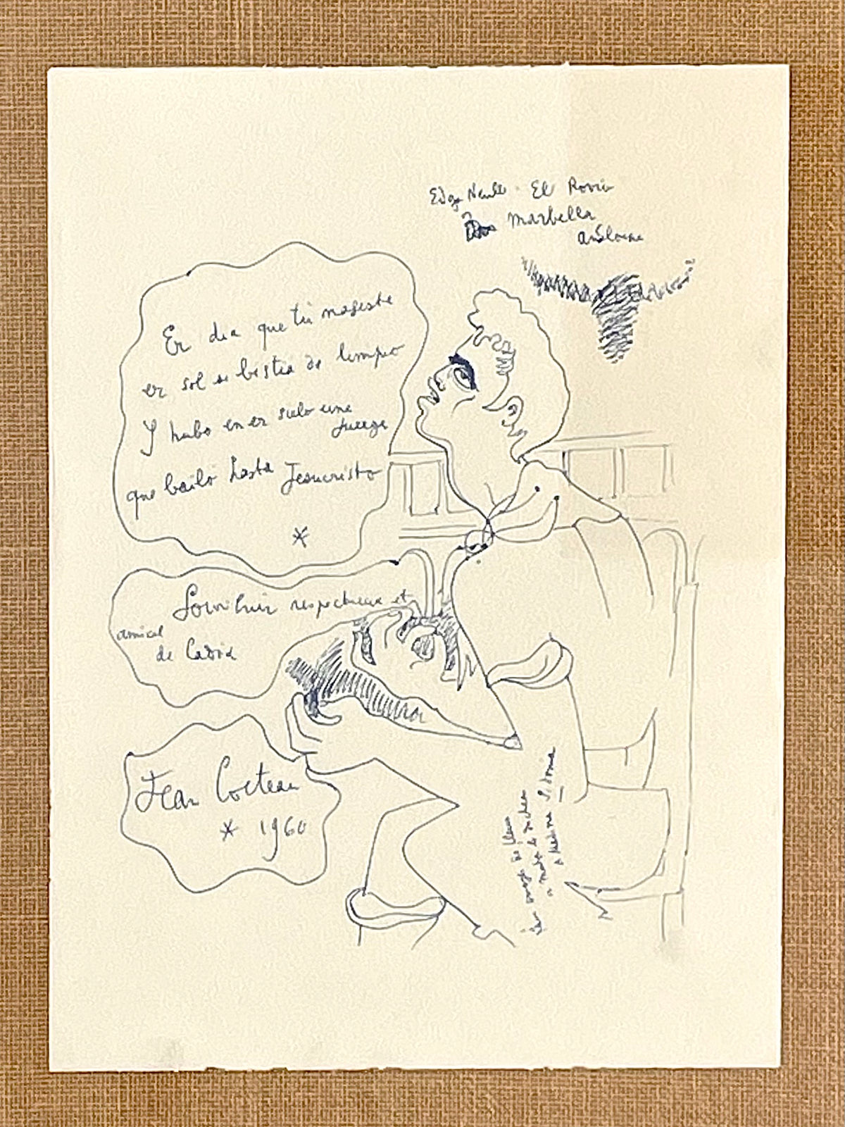Lithographie Jean Cocteau