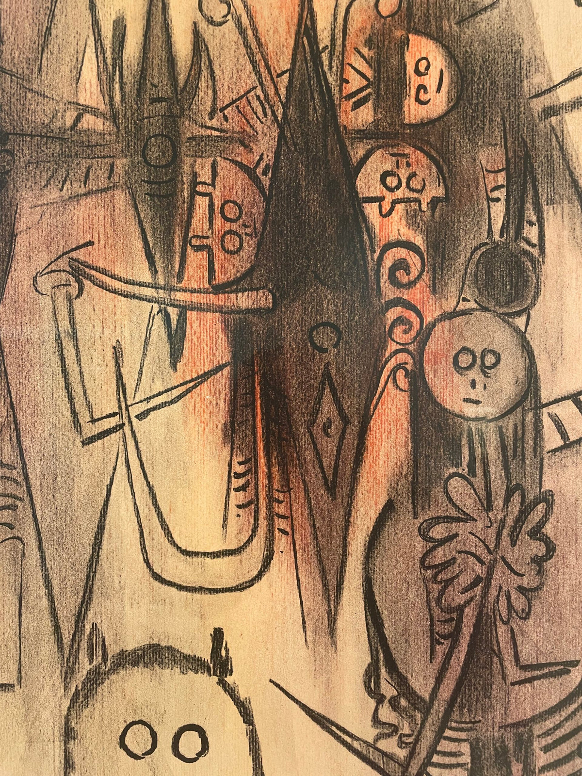 Litografía de Wilfredo Lam