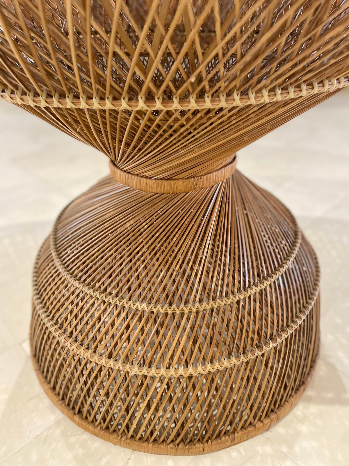 Woven rattan center or dining table