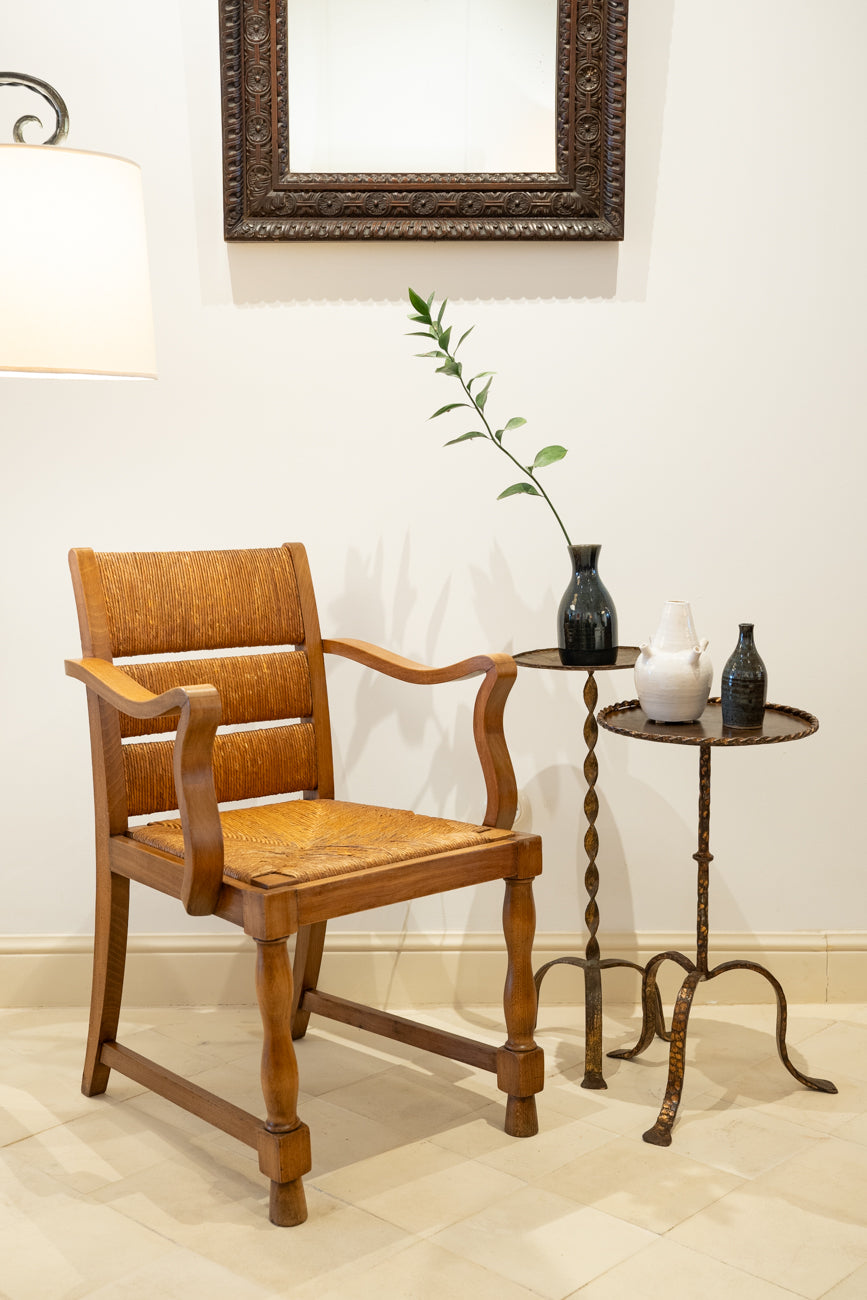 Gilded wrought iron Martini side table