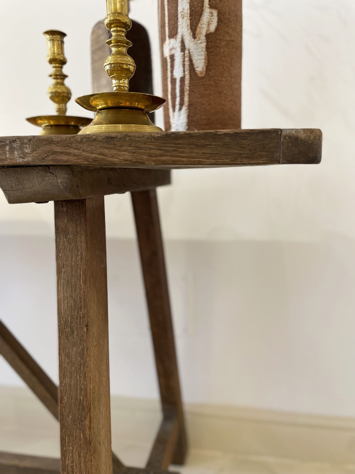 Mesa consola de roble macizo