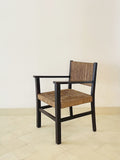 Fauteuil en chêne et corde