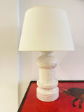 Lampe en céramique émaillée blanche