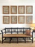 Banquette espagnole en bois laqué