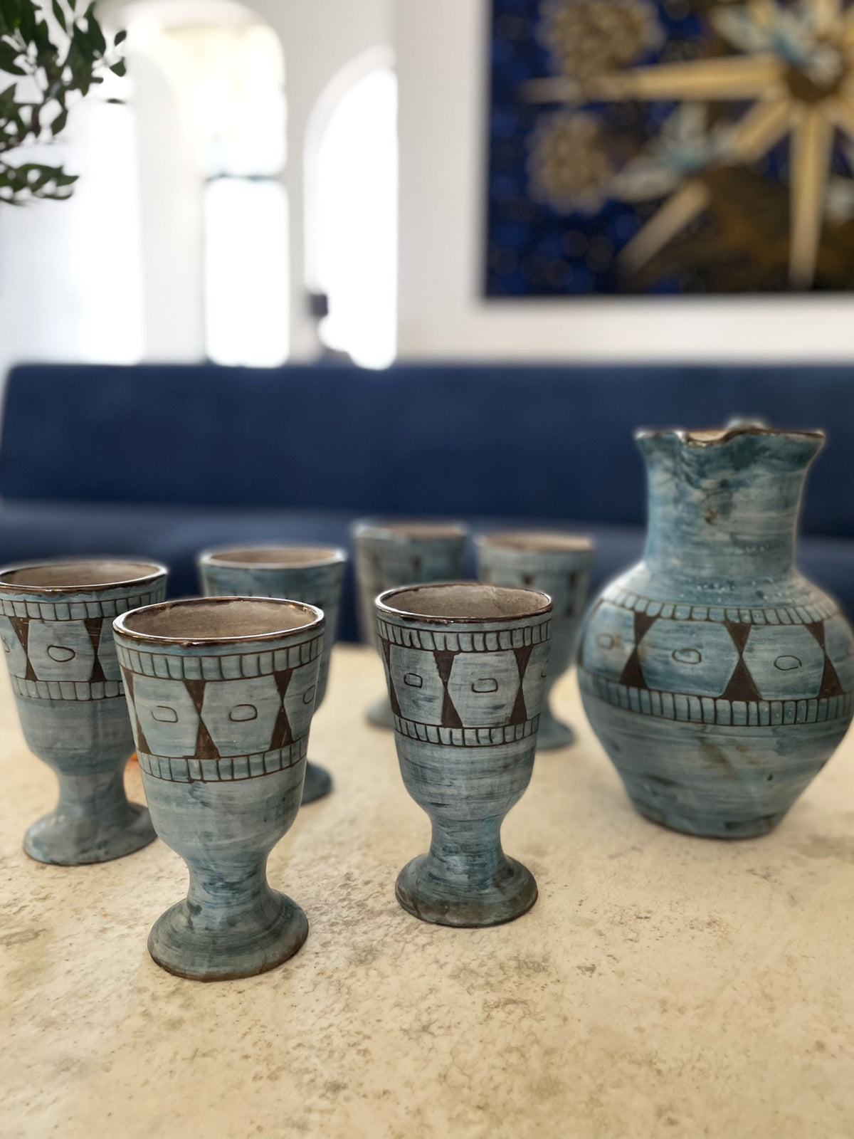 Ceramic orangeade set