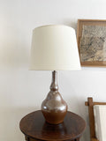 Grande lampe en grès verni