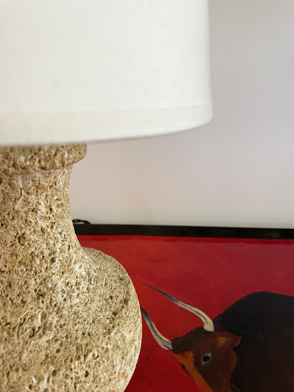 Small stone table lamp